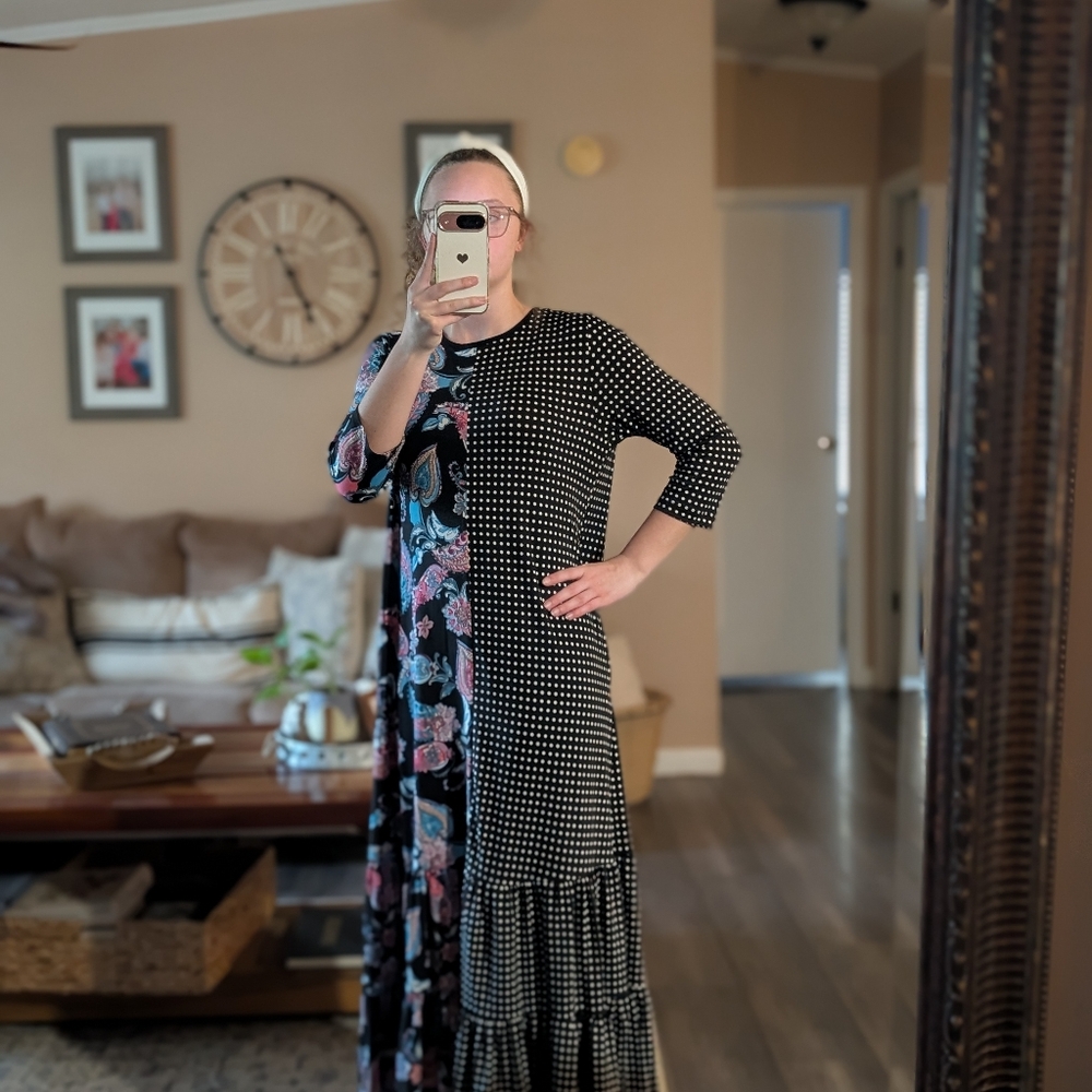 Zadie B's Paisley And Polka Dot Dress - Picture 3 of 3